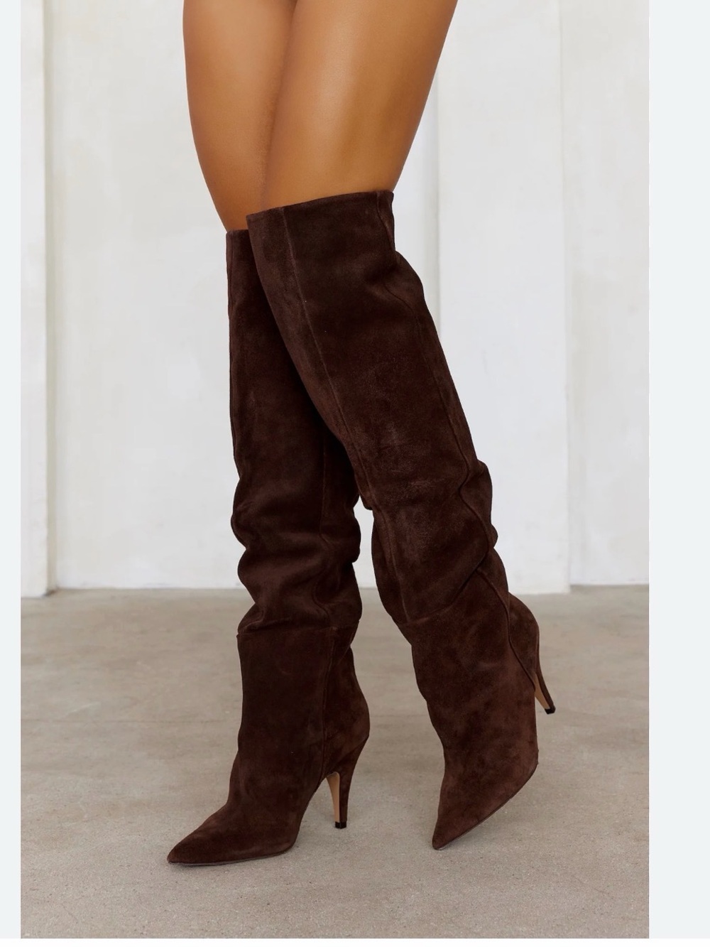 Bellamie Dark Brown Suede Over-the-Knee Pointed Toe Boots size 7. Steve Madden - Picture 3 of 12